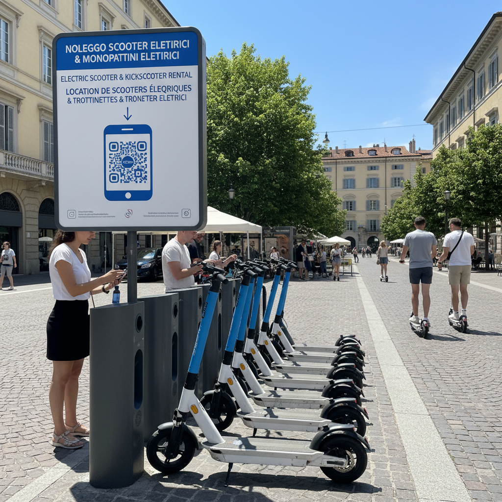 Image di noleggio di scooter elettrici e monopattini elettrici  , attento ad errori grammaticali